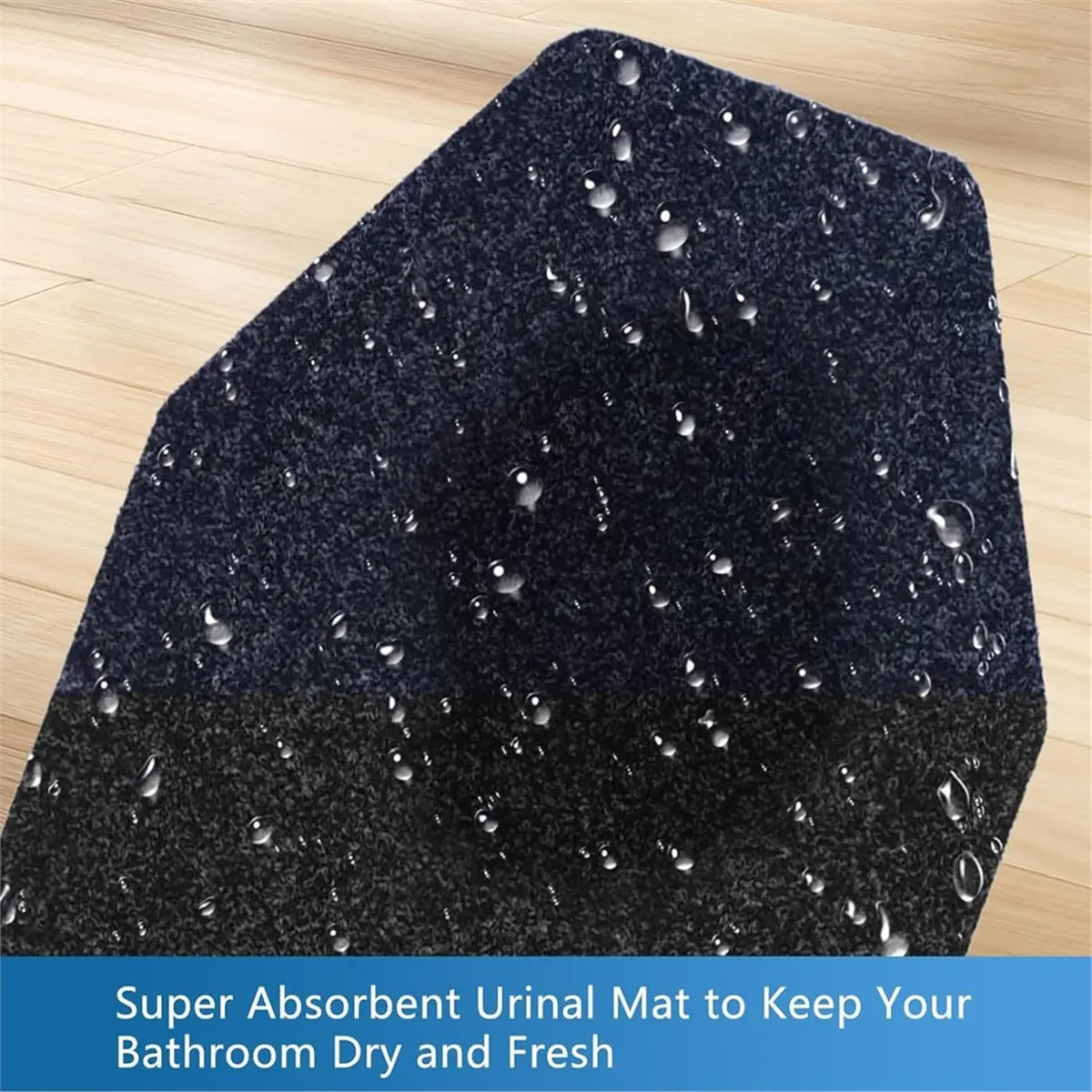 (A02R] Urinal Mats (12 Pieces) -Crease-Free Packing, Heavy-Duty, Super Non-Slip, Water Absorption, for Men'S Restrooms