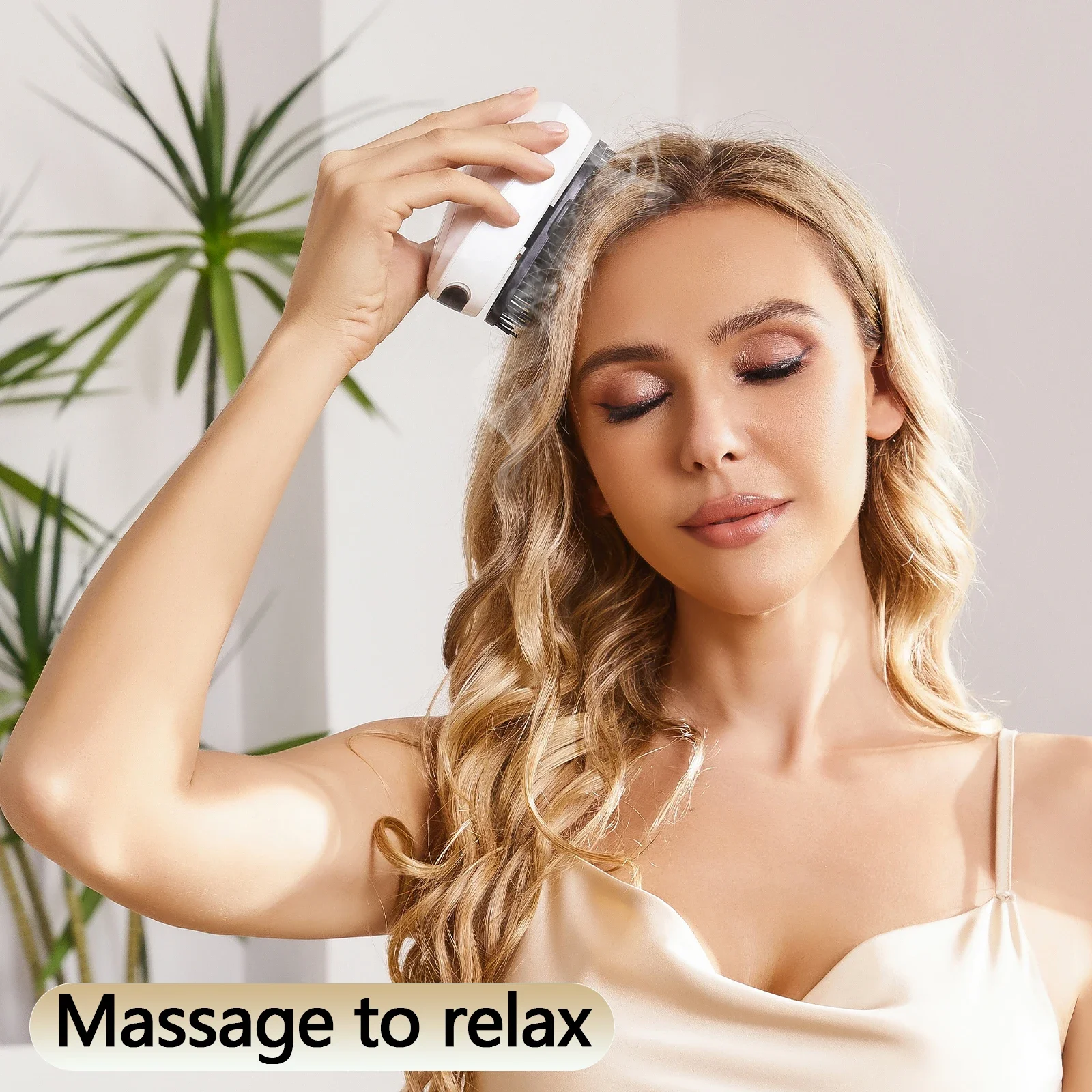 مشط تدليك فروة الرأس الكهربائي بسعر منخفض مادة ABS والكمبيوتر تغذية الزيت العطري التي لا تؤذي الرأس شحن سريع