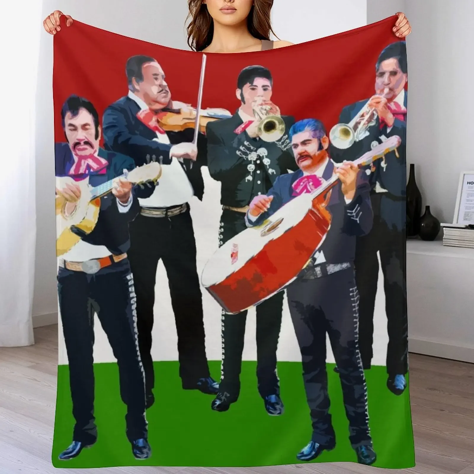 Mexican Mariachi Band Throw Blanket Hairys Bed Sofas Blankets