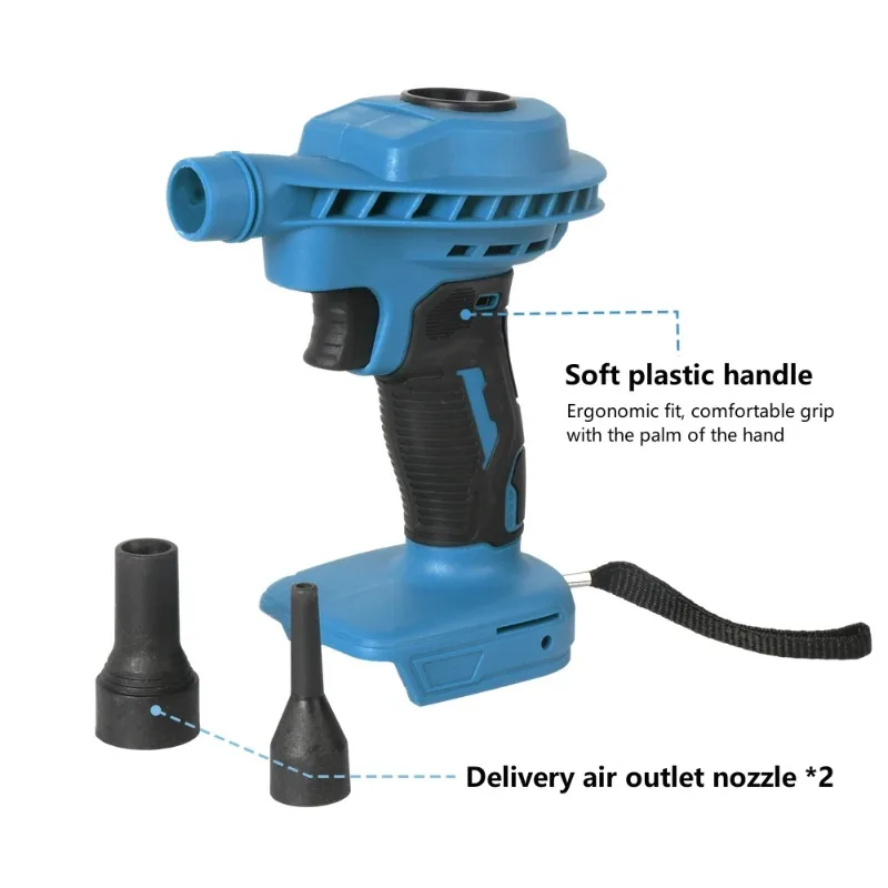 منفاخ هواء لاسلكي منفاخ كهربائي مضغوط رذاذ الهواء المعلب أدوات تنظيف لوحة مفاتيح الكمبيوتر الكهربائية لبطارية ماكيتا 18 فولت
