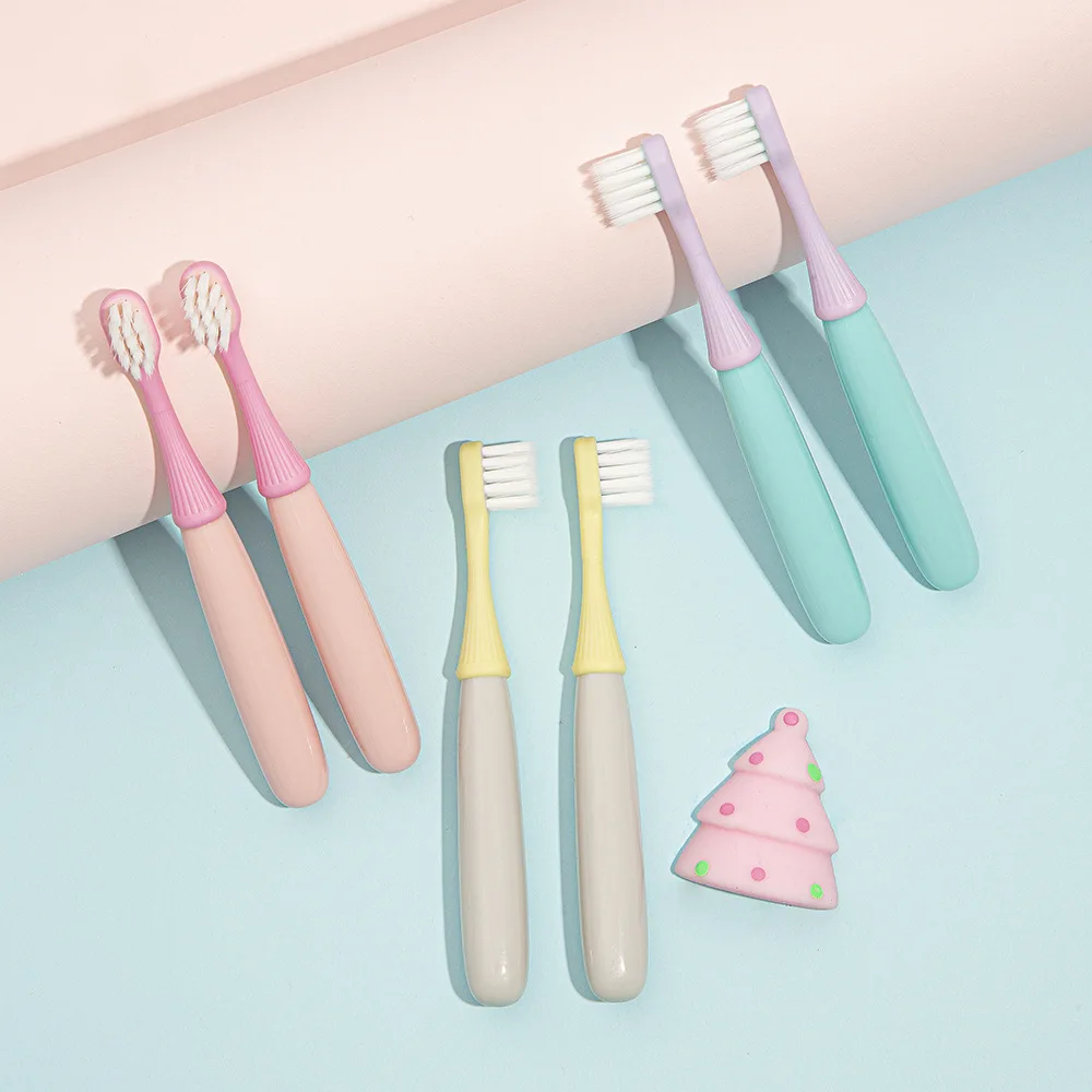 3pcs/set Soft Portable Kids Toothbrush Eco-friendly Teeth Brush Milk Oral Cleaning 2-5 Years Children Health Care Tools Utensils