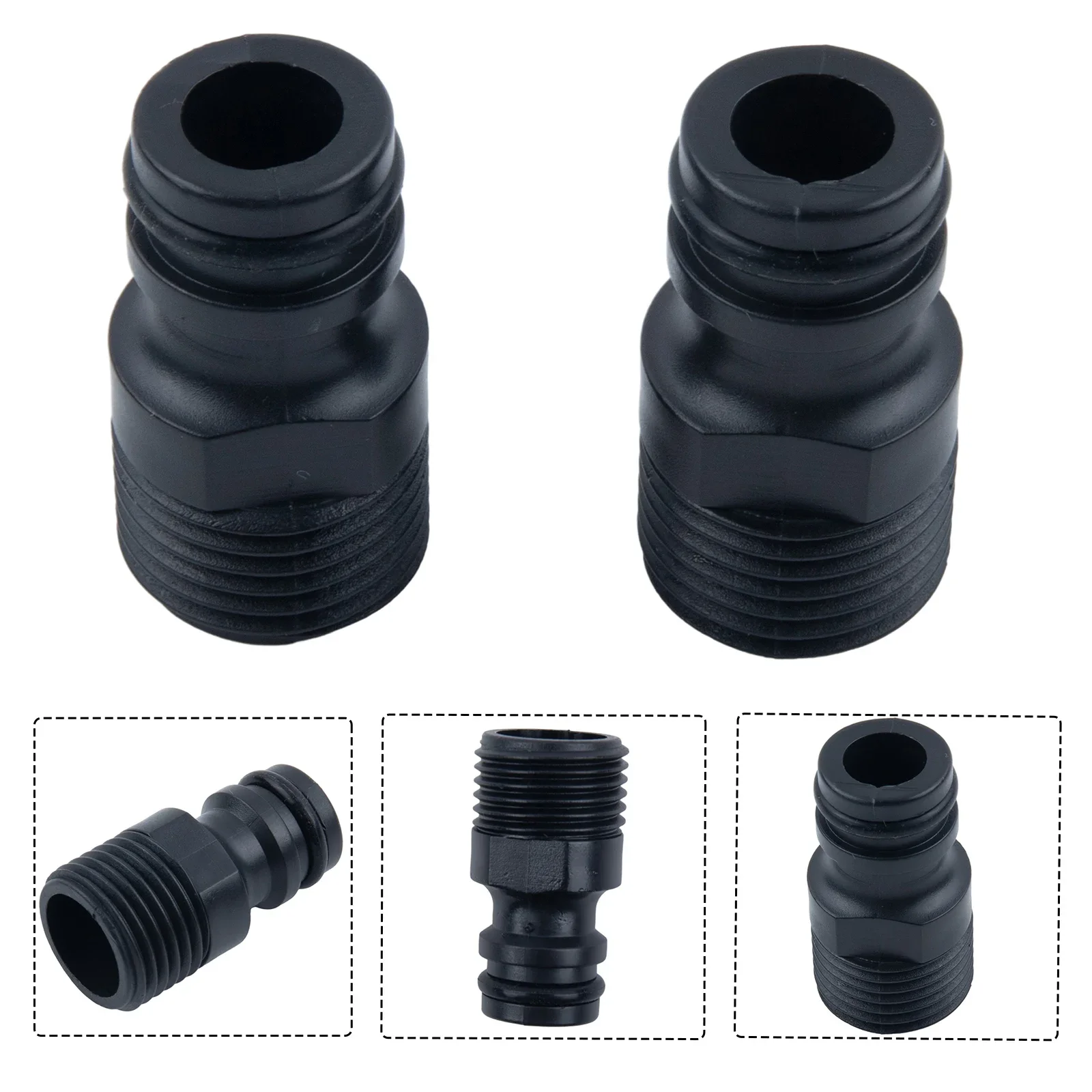2PC Threaded Tap Adaptor Garden Water Hose Quick Pipe Connector Fitting For Garden Tubing Drip Irrigation Watering System