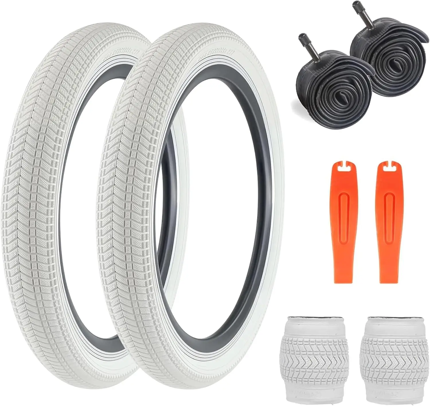 

ZUKKA 2 шт. 16-дюймовые шины для детского велосипеда 16 x 2,125 с трубками и рычагами — совместимы с коляской/детской велосипедой