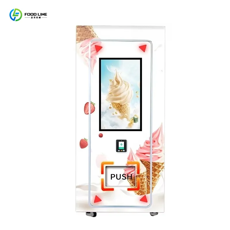 Ice Cream Vending Machine Automatic Frozen Food Outdoor Smart Touch Screen Popsicle Vending Machine Customized