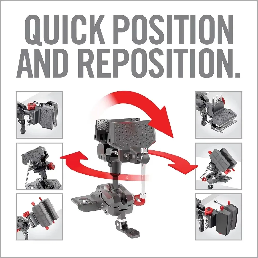 Real Avid Vise - 360° Swiveling Bench Vise for Optimal Positioning, Versatile Applications, 5" Jaw Width Vise for Cleaning