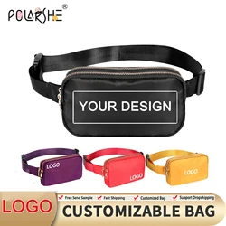 Polarshe Custom Waist Bag Customized Fanny Pack With Your Image LOGO Durable Cross Waist Pack For Outdoors Travel Hiking Sports