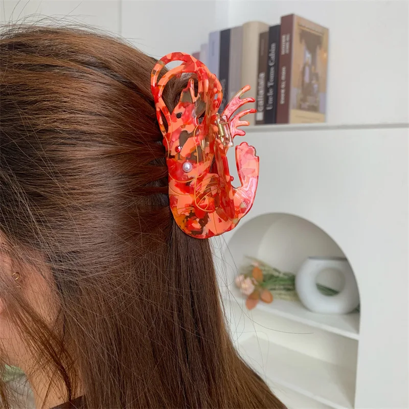

NEW Ocean Series Lobster Hair Claw Eco-friendly Acetate Claw Clips Beach Trendy Hair Clips INS Hair Accessories for Women Girls