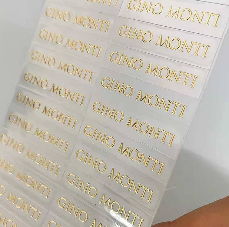 Custom metal Nickel label Sticker Self Adhesive Gold Foil Perfume Bottle Packaging Labels