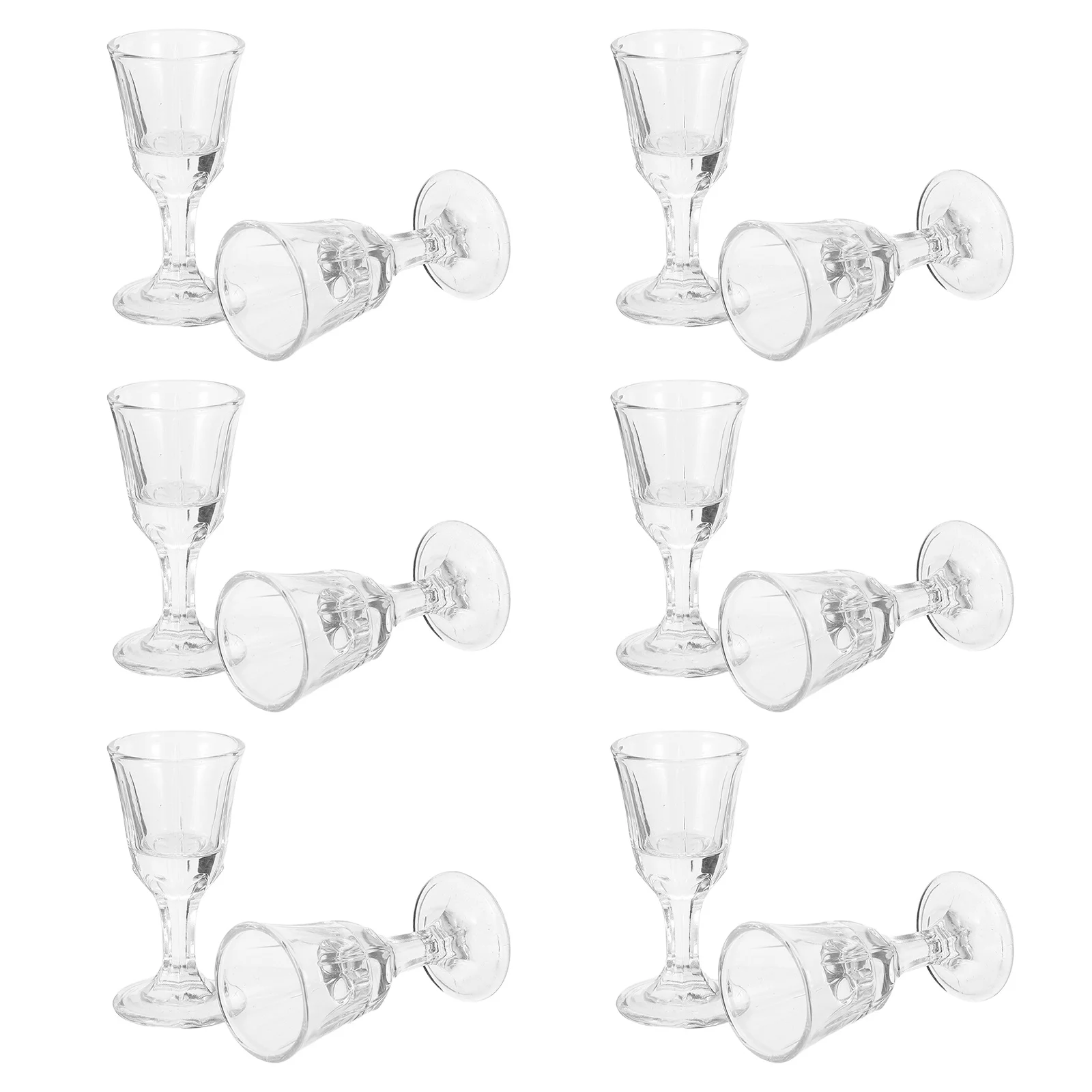 

12Pcs Mini Wine Glasses Clear 10Ml Small Glass Cups Modern Goblet Design for Tasting Whiskey Tequila Cocktail Party Home Bar Use