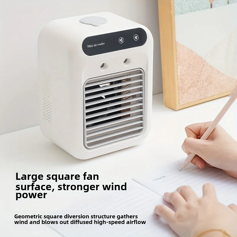 

1pc Portable USB Air Cooler Fan - Compact Mini Cold Air Fan for Home and Office - Efficient Cooling System with Adjustable Speed