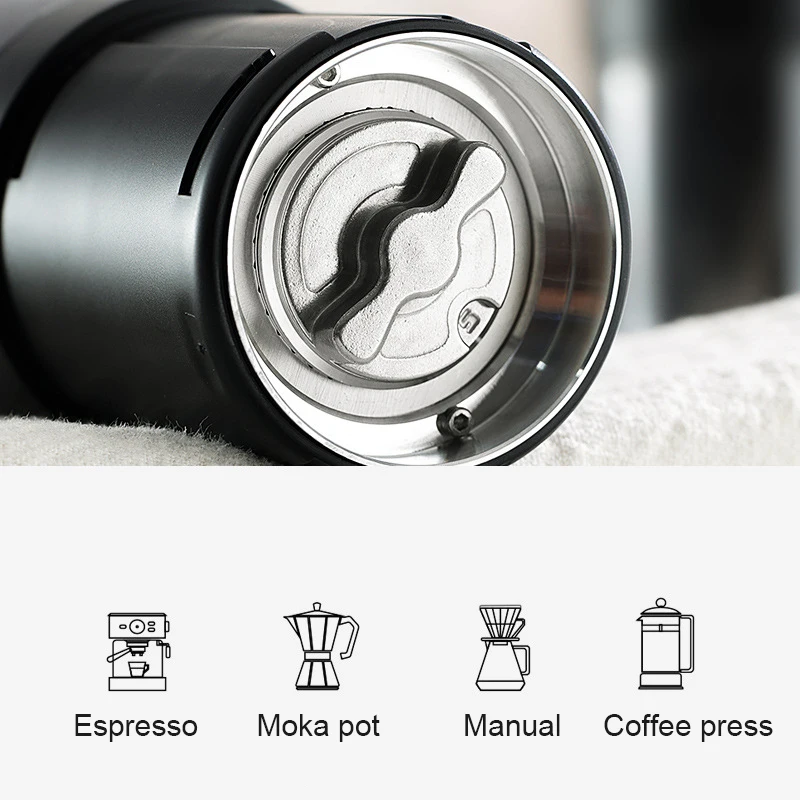 Moulin à café électrique portable, sans fil, aste par USB, broyeur à bavures professionnel en acier inoxydable, fraiseuse, nouvelle mise à niveau