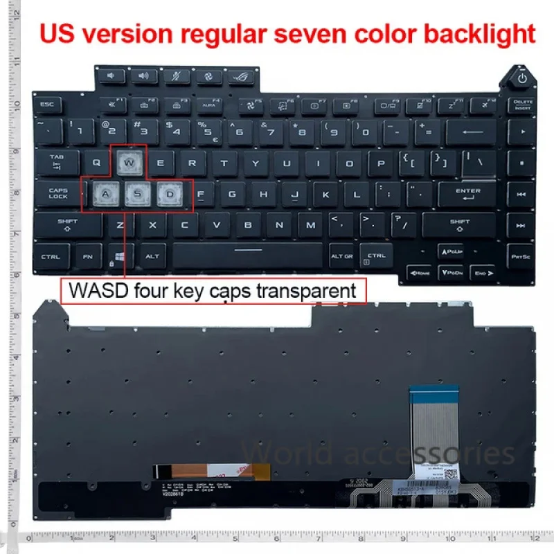 Imagem -04 - Teclado Backligh Eua Reino Unido para Asus Rog Strix G15 2023 G513q G513qy G513qm G533 5r G513rc G513rm G513rw G513qr G513qe G513im G513