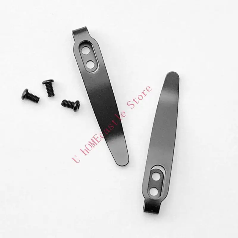 63HF 1Set mit 3pcs Schrauben Messer Edelstahl zurück -Clip -Tasche Taille Klemmfaltmesser DIY Machen Sie Zubehör -Teile