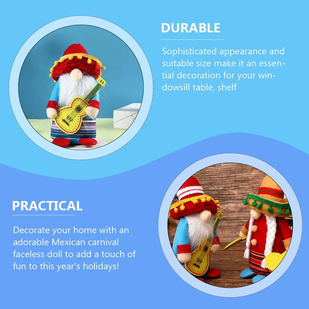 

Декоративная фигурка гнома без лица для карнавала, изысканная, стандартного размера, стоячая, для стола, полки, подоконника, на Пасху, Рождество, вечеринку