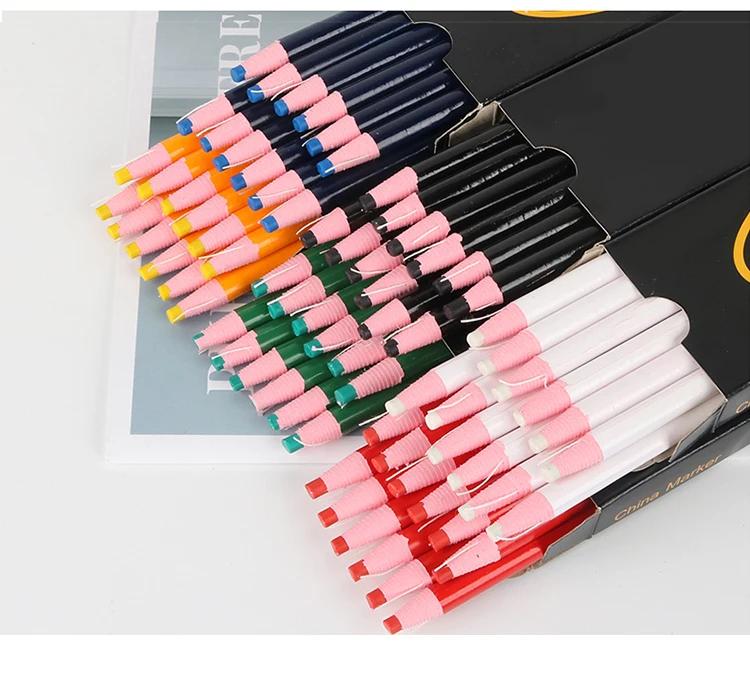 6/12 Stück Mehrfarbige Stoffmarkierungsstifte Schnittfreie Nähkreide Schneiderstift für Kleidung Leder Markierungskreide Nähwerkzeuge – Detail 9