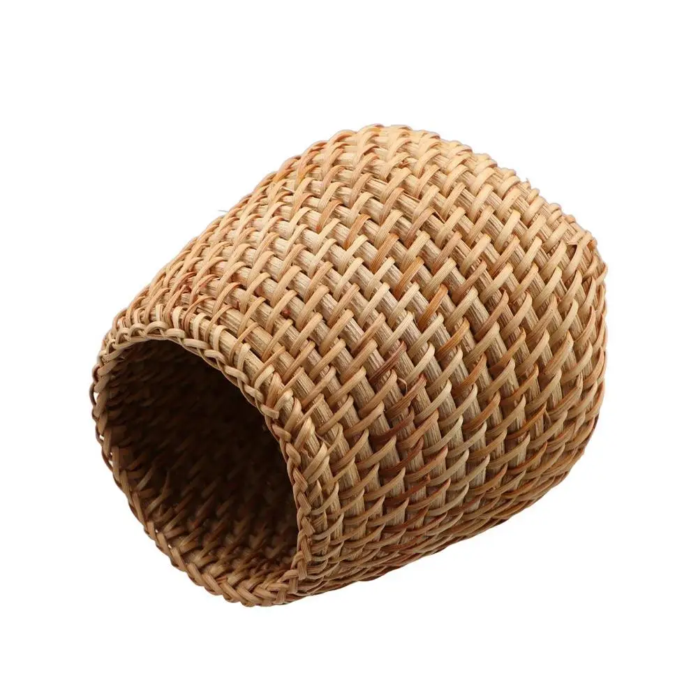 Stationery Storage Wood Vine Rattan Pen Holder Large Capacity Multifunctional Hand Woven Pen Holder Cosmetic Holder Minimalism