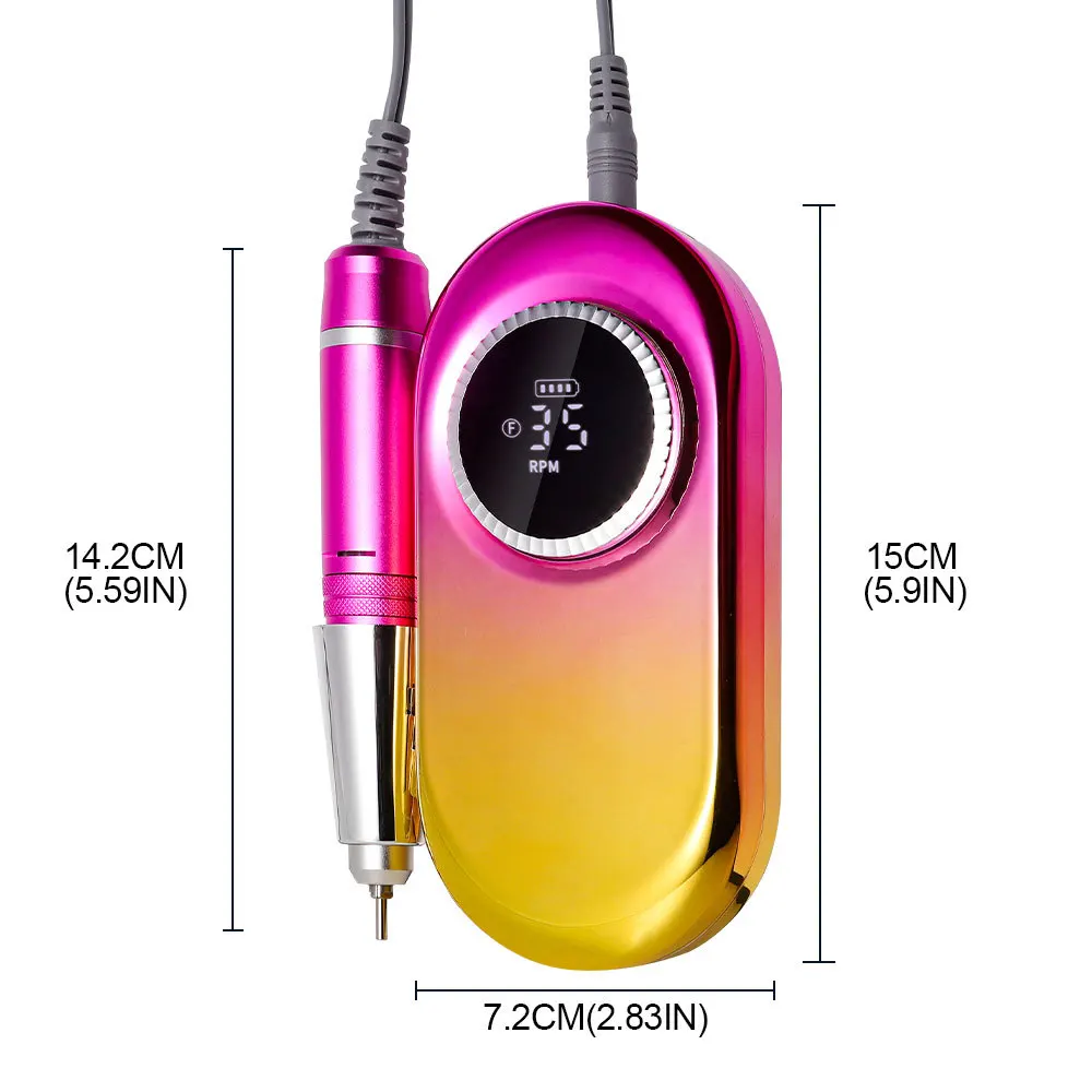 Portable Electric Rechargeable Nail Polish Remover Foot Care Exfoliating Nails Sander for Acrylic Gel Polish Manicure Tools