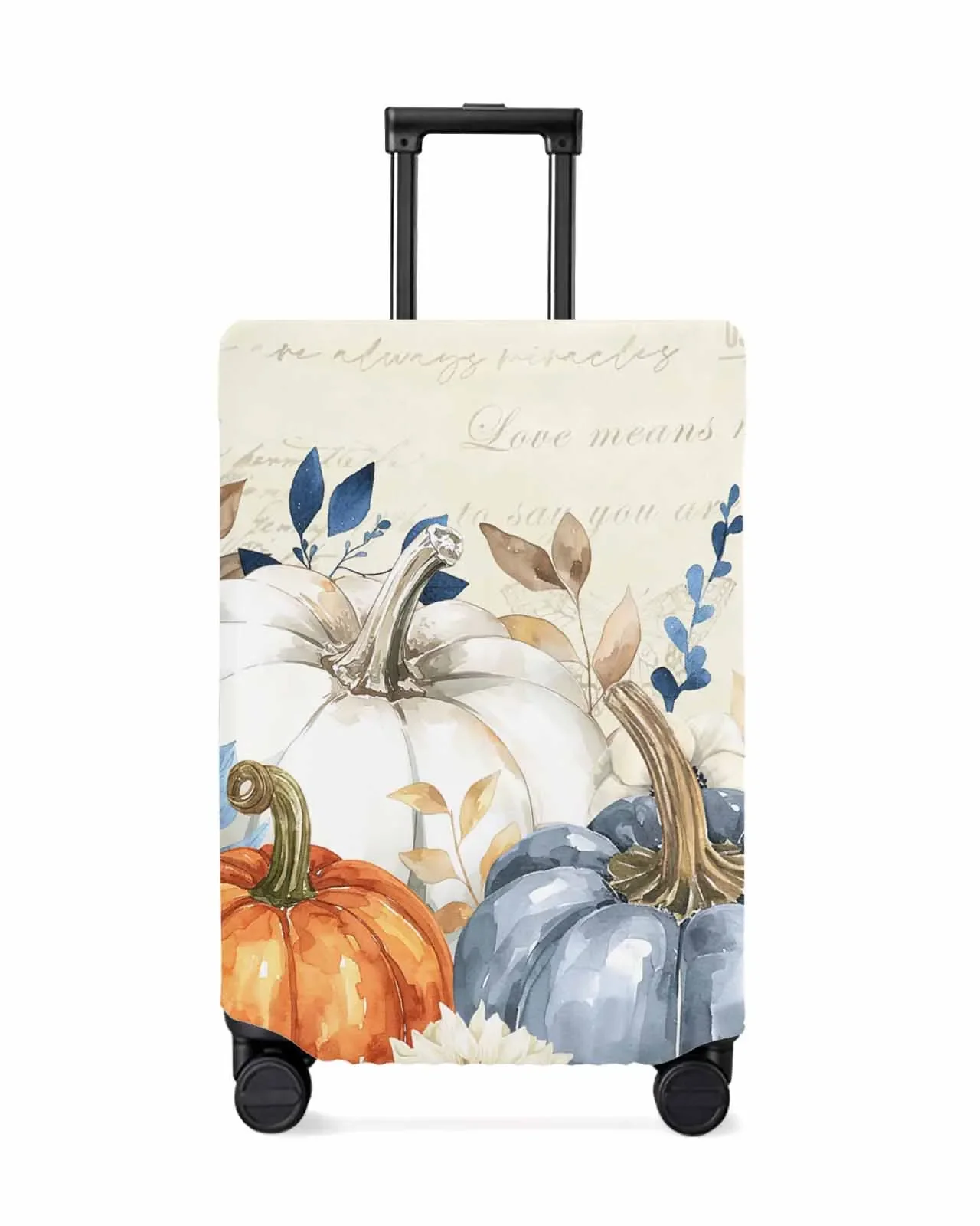 Thanksgiving Autumn Leaf Pumpkin Protective Cover For Travel Accessories Suitcase Elastic Dust Case Protect Sleeve