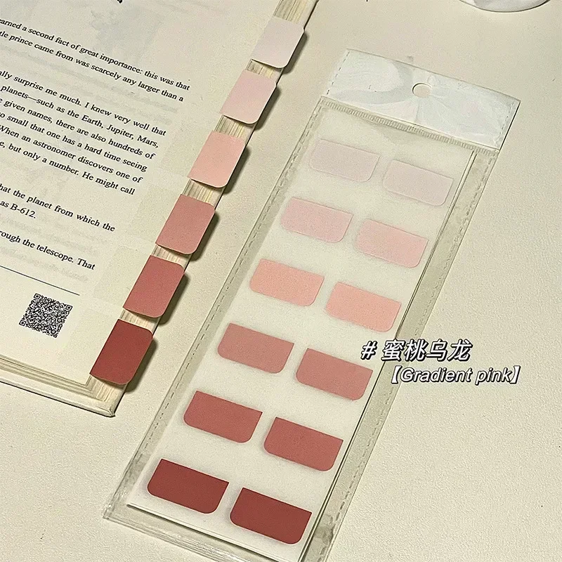 120 Sheet/set Gradient Color Series Index Sticky Note Colorful Stationery Memo Pad Note Pad Stationery Writing Pad Sticky Notes