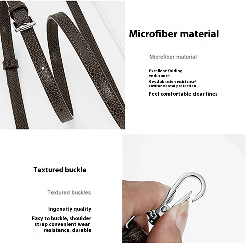 1 Set Tracolla per borsa per LONGCHAMP Mini Tracolla senza punzonatura Accessori per borsa Tracolla in pelle Set Trasformazione a tracolla