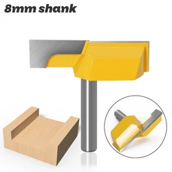 1PC 8MM Shank Milling Cutter Wood Carving Cleaning Bottom Router Bits with 8mm Shank,2-1/4 Cutting Diameter for Surface Planing