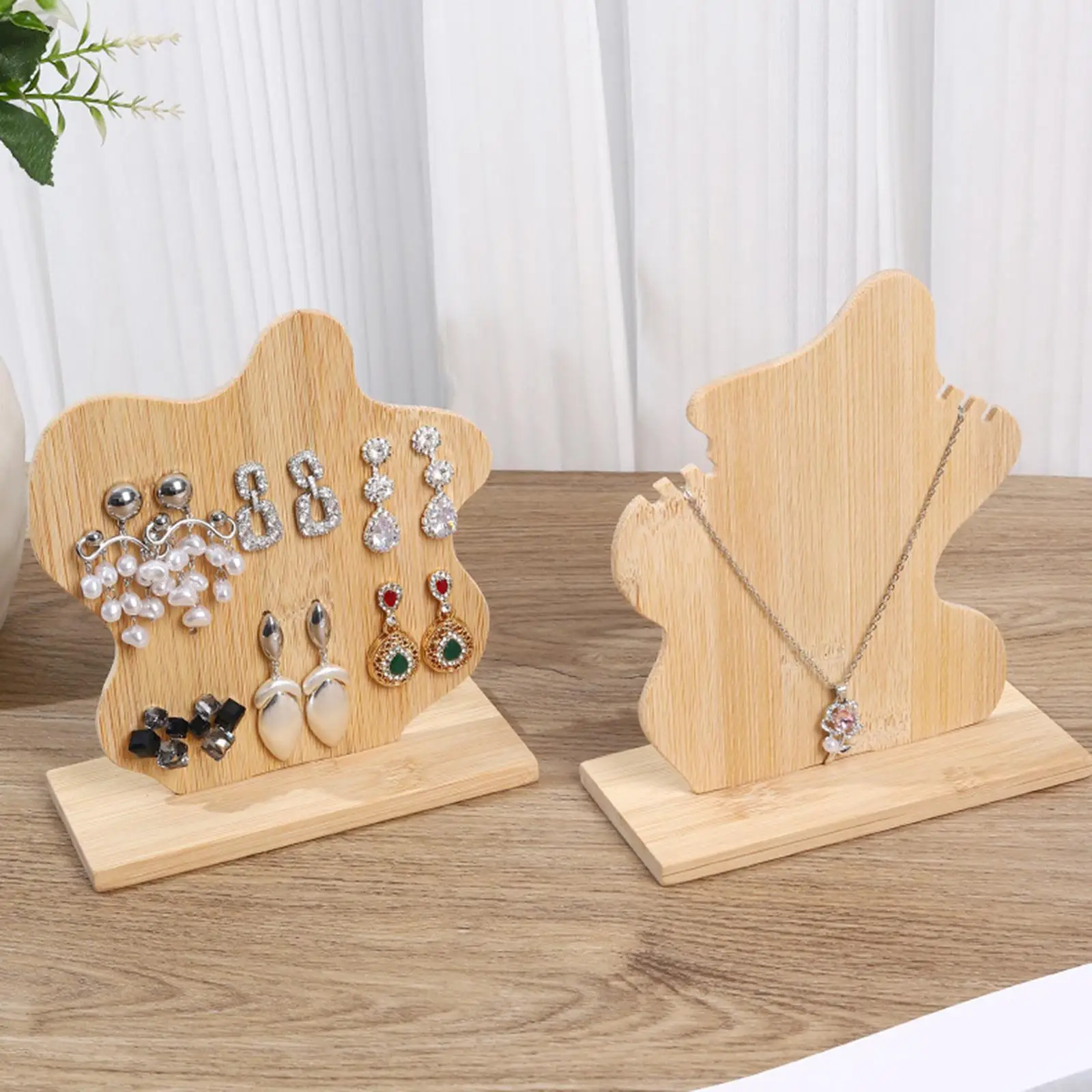 

Jewelry Display Stand Wooden Jewelry Holder for Home Dresser Retail Showcase