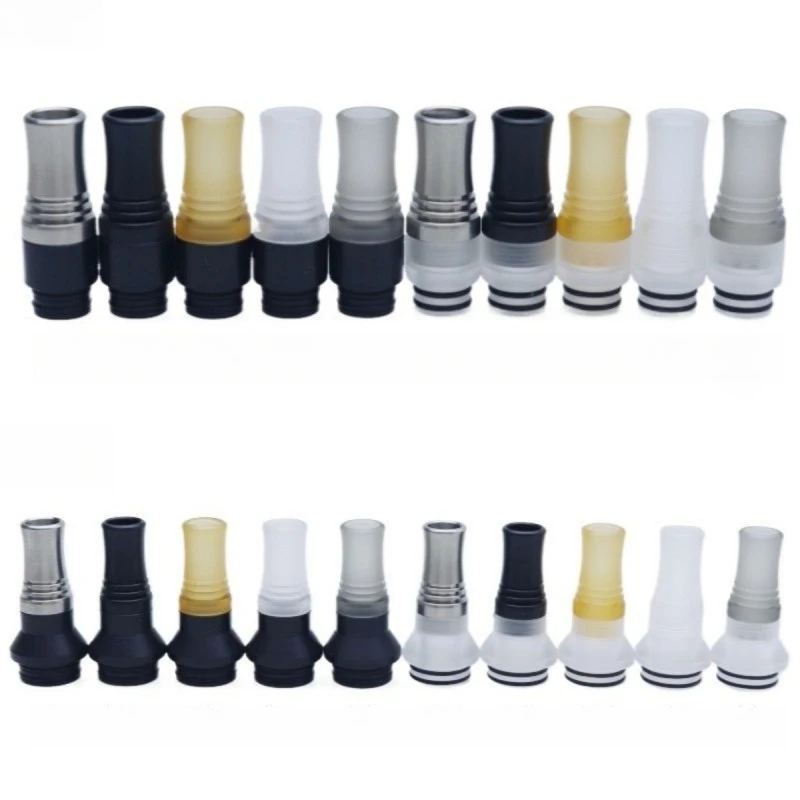 

1PC 510/810 Drip Tip Stainless Steel Plastic 9-Hole Filter Anti-Spit Mouthpiece Combination Straw Joint