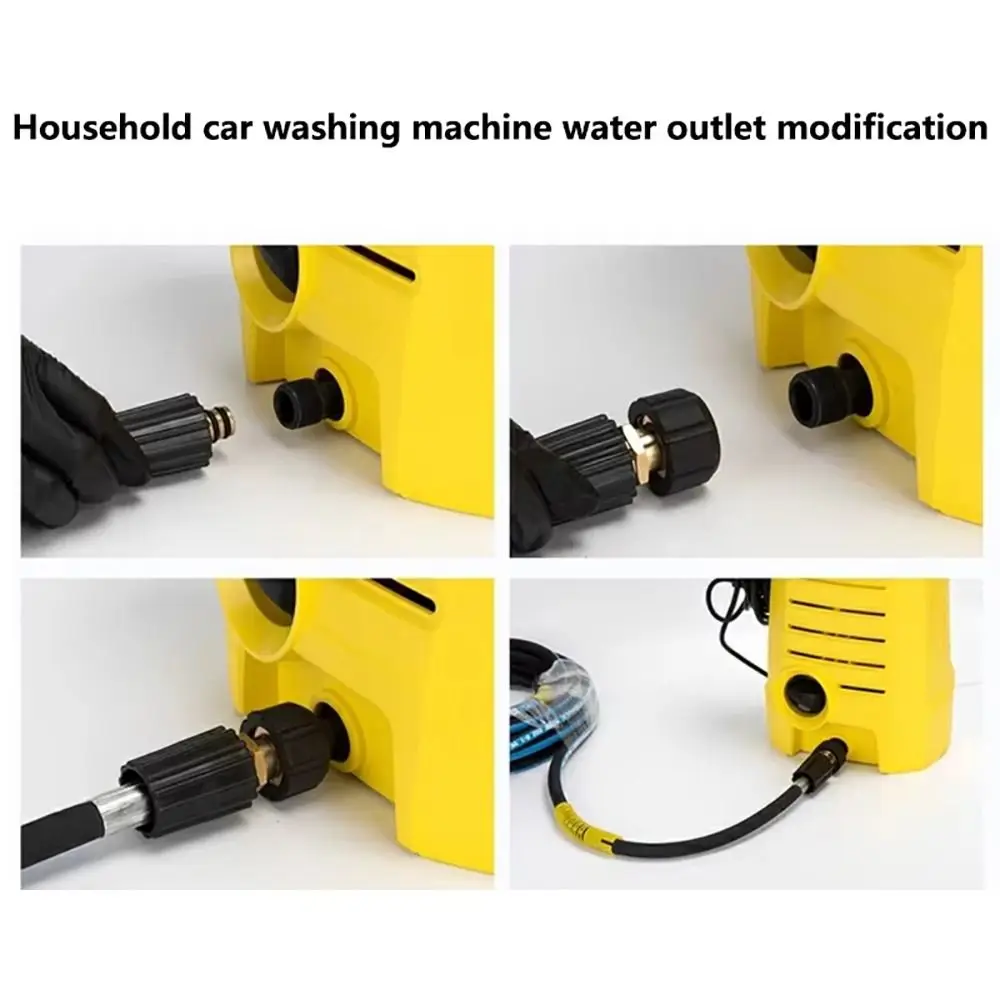 

1Pcs M22-14mm/15mm to 3/8 and 1/4 Inch Pressure Washer Adapter Couplers Swivel Quick Release Spray Sprinkler Quick Connector