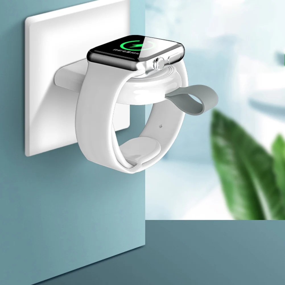 

Беспроводные часы Модуль быстрой магнитной зарядки для портативного легкого веса с подвесной веревкой с питанием от USB Белый