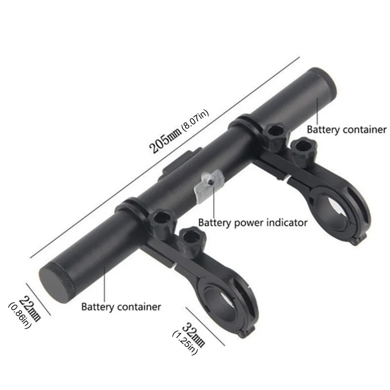 Bicycle Handlebar Extender Detachable Rechargeable Battery Powered Dual Support Extension Bracket Biking Mount