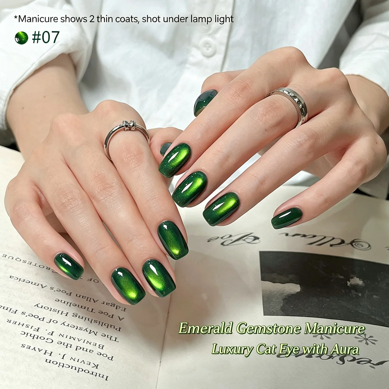 MIANEL 10ML Autumn Crushed Glitter Cat Eye Gel Nagellack Aufhellender Nagellack Weihnachtsdekoration Grüne Nägel – Detail 11