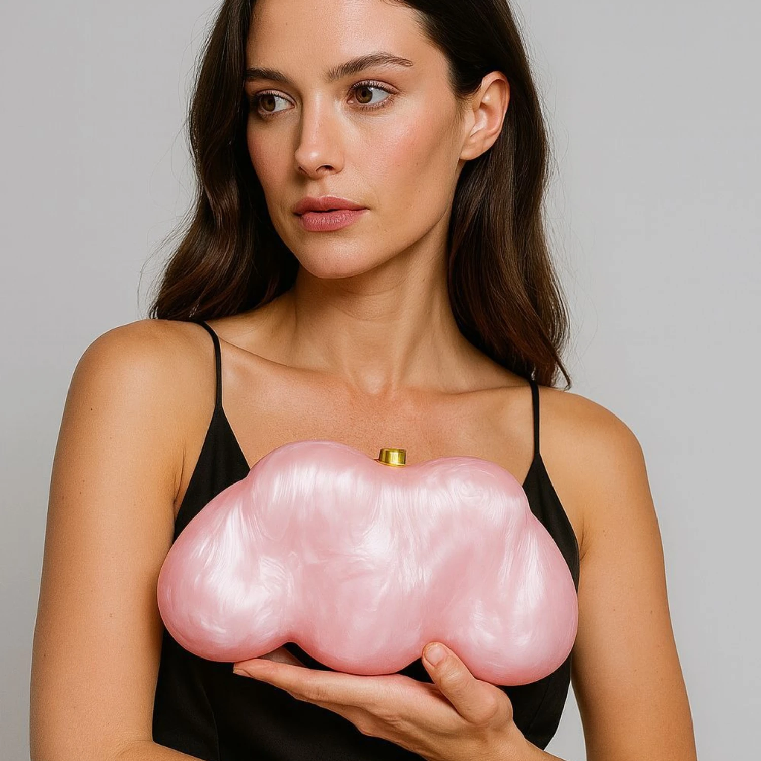 

Ladies Trendy Single Shoulder Crossbody Handbag with Unusual Shell Acrylic Appearance a MustHave for Wedding and Dinner Parties