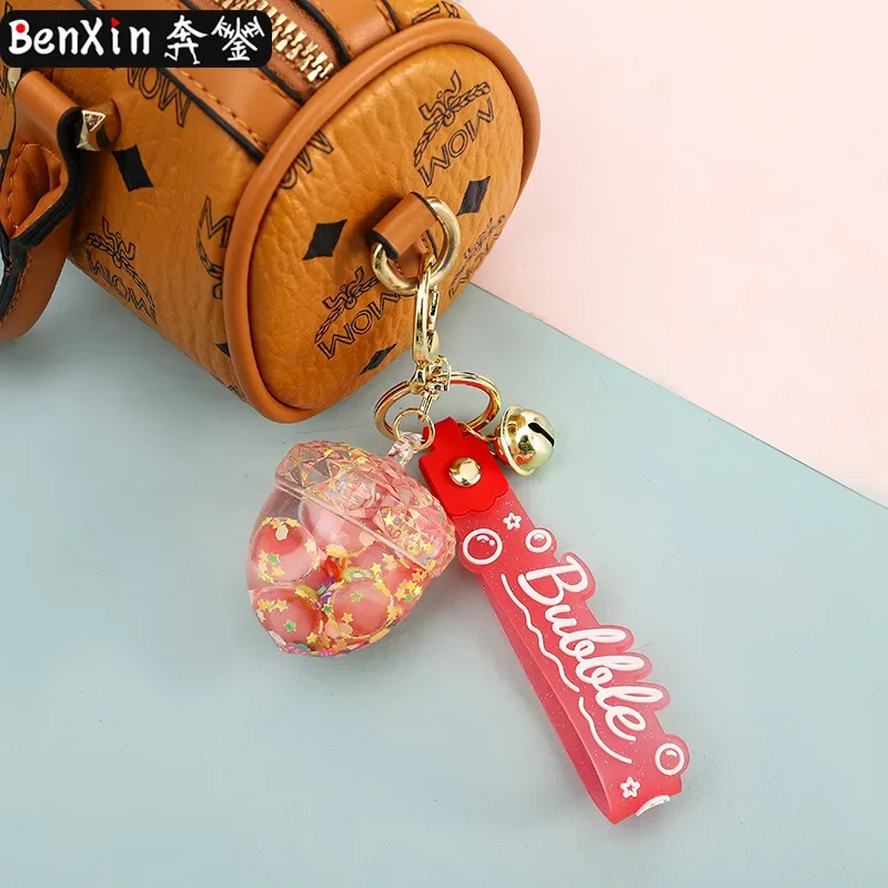 2025 미노스 오일 함침 야광 솔방울 열쇠고리 자동차 펜던트, 정교한 가방 열쇠고리 장식