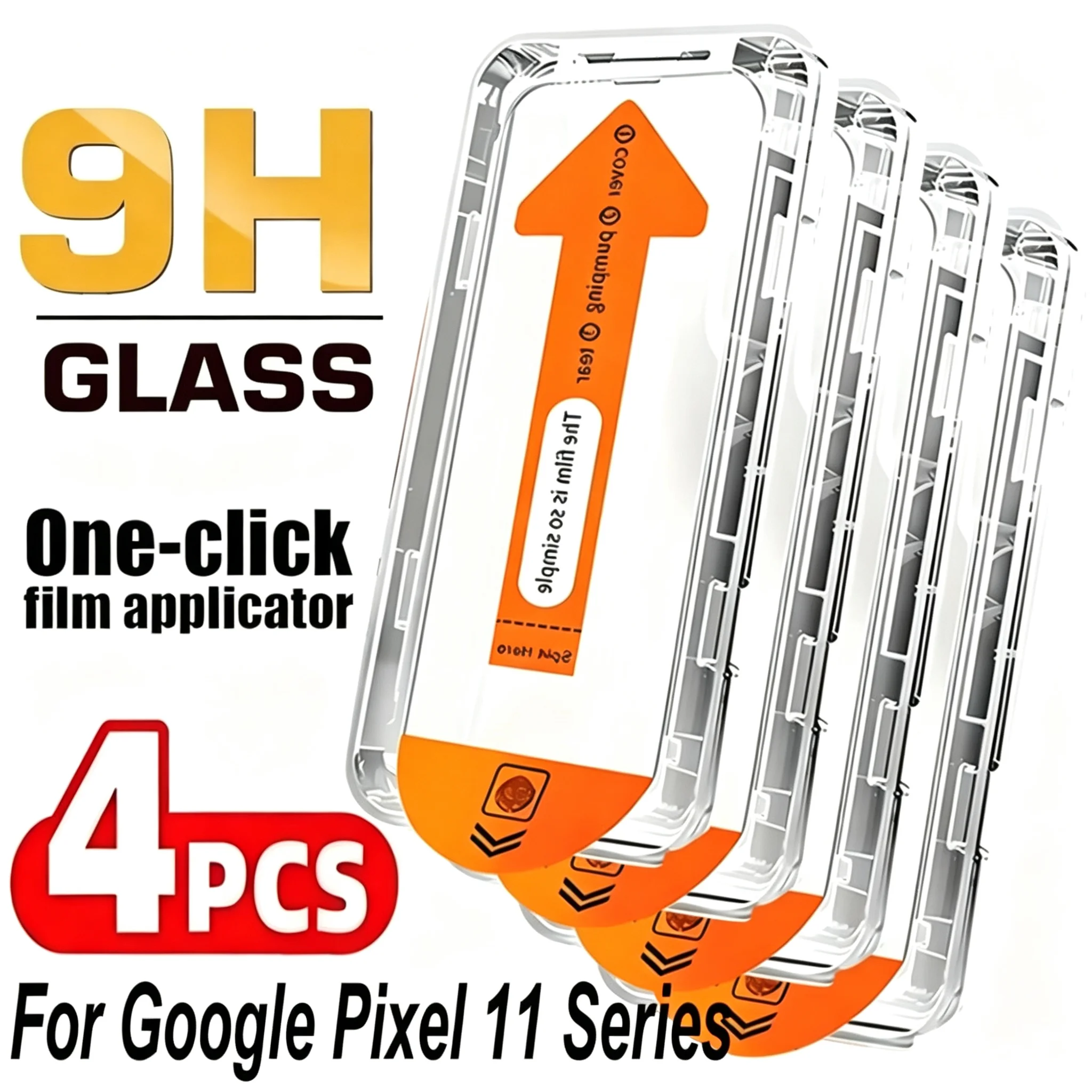1-4PCS Full Cover Screen Protector For Google Pixel 11 10 9 Pro XL 9A 9 10A 8A 8 7A 7 6A Auto Dust Installation Tempered Glass