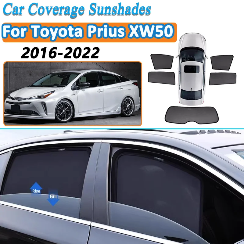 

Для Toyota Prius XW50 MK4 4-го поколения 2016-2022: Сетчатые шторки для автомобиля, аксессуары для авто, солнцезащитные козырьки на окна, защита от солнца, шторки для конфиденциальности