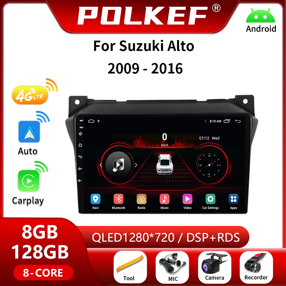 

Android 13 For Suzuki Alto 2009 2010 2011 2012 2013 2014 2015 2016 Multimedia Stereo Car Player Navigation Radio 2din 4G Carplay