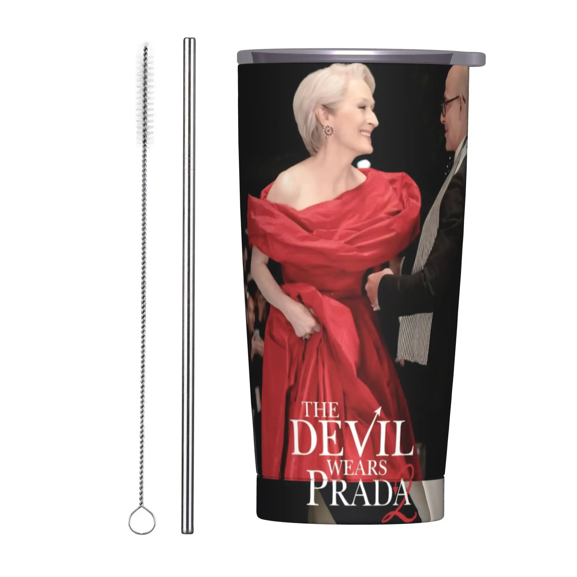 The Devil Wears Pradas 2 Moive Tumbler Vacuum Insulated  Coffee Cups Vacuum Flask Office Home Mug Hot Cold Drink 20oz