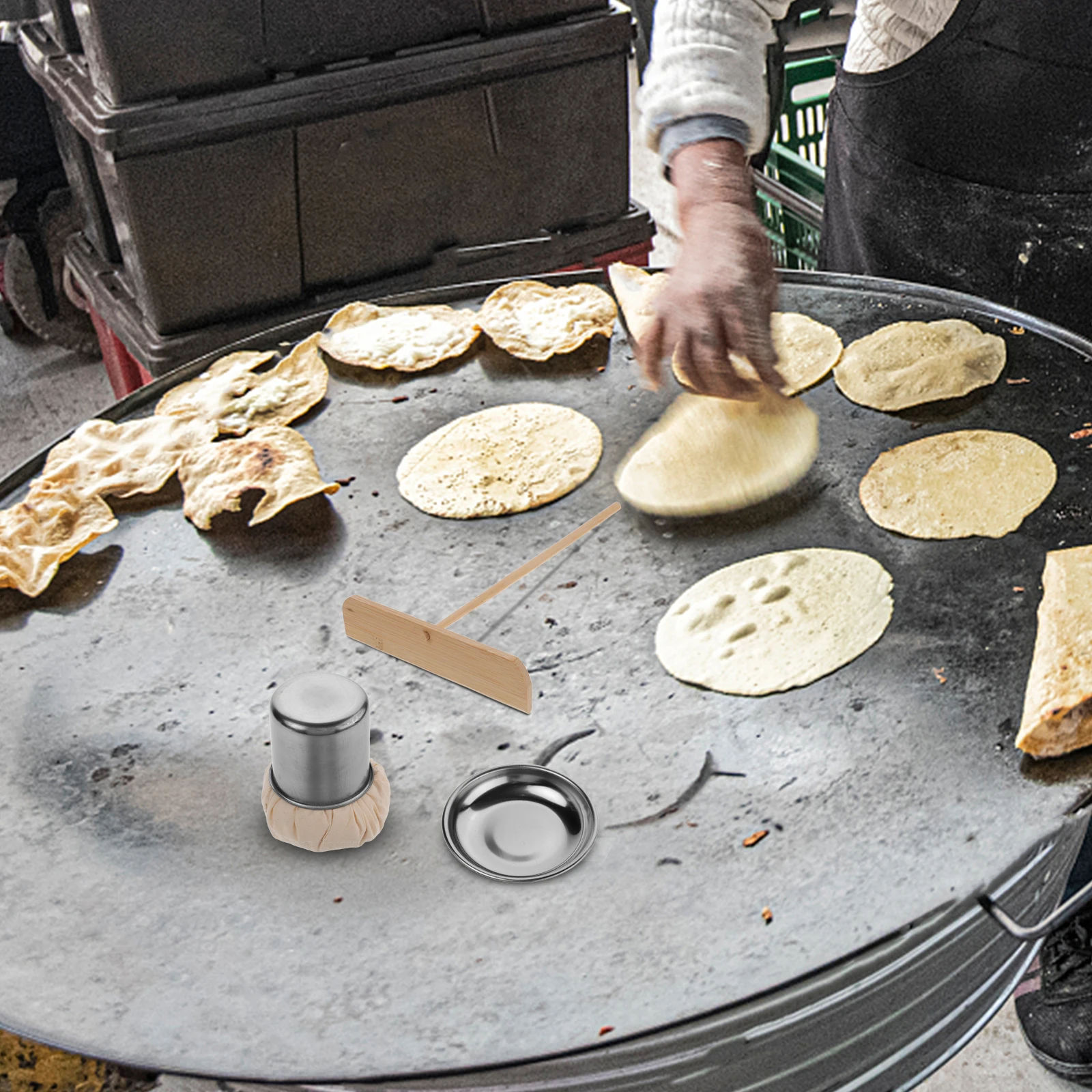 

1 Set Bamboo Oil Spreader Brush For Cooking Pancake Making Tool Multi-Functional Kitchen Basting Brush Fry Egg Meat Bbq Spatula