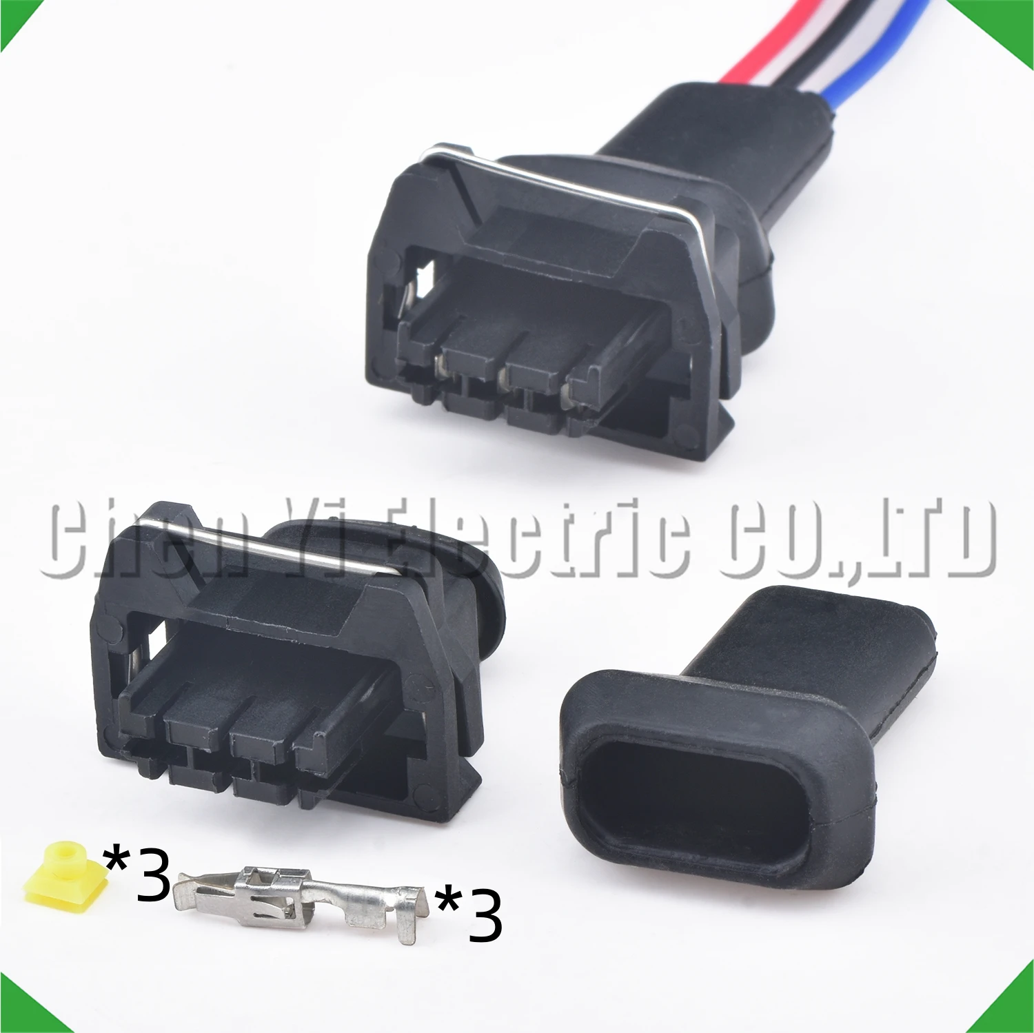 3 Pin Automotive Connectors Carburetor electronic fuel injection Wire harness plug 880666-1 443906236 For VW Santana 2000