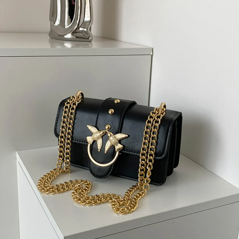 

2026 New Double Swallow Pattern Women Bag, Trendy Bird Embroidery Small Square Bag, Fashion Versatile Shoulder Crossbody Handbag