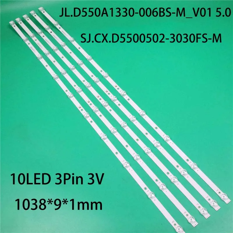 Bar pencahayaan TV LED JL.D550A1330-006BS-M_V01 5.0 Strips strip lampu latar SJ.CX.D5500502-3030FS-M 1.14.MD550139