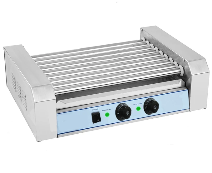 9-рулонное электрическое оборудование для закусок для хот-догов/роликовая машина для гриля для хот-догов/машина для обжарки колбас HJ-RG9