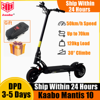 EU Stock Original Kaabo Mantis 10 V2 Version 48V 18.2AH Smart Electric Scooter 50km/h Fast Speed 800w Dual Brake Shock Scooter