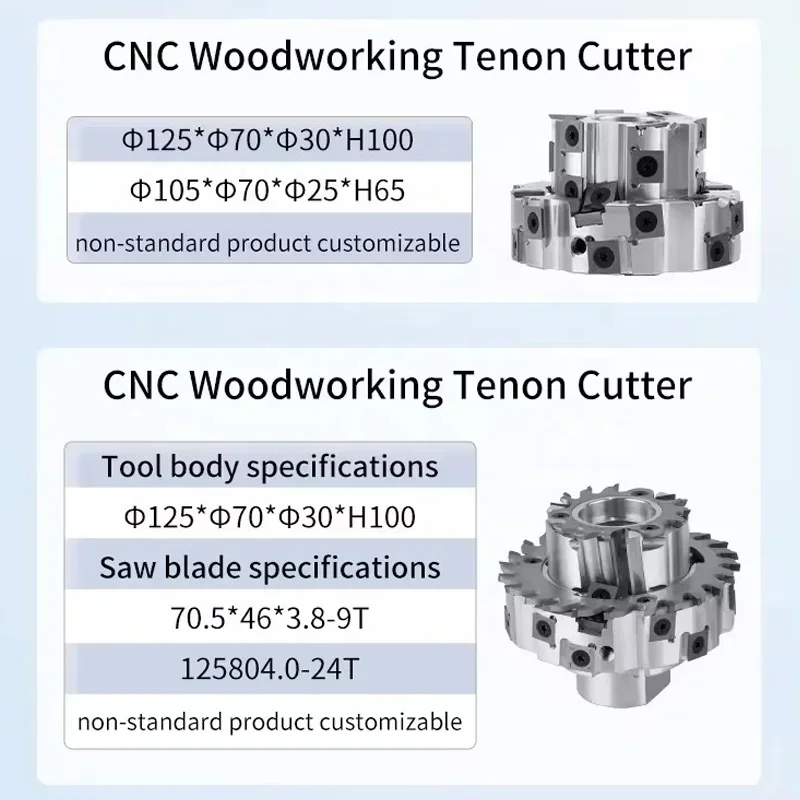 Replace CNC Woodworking Tenon Cutter Tenon Knife Tools Woodworking Machinery Parts CNC Tenoning Machine