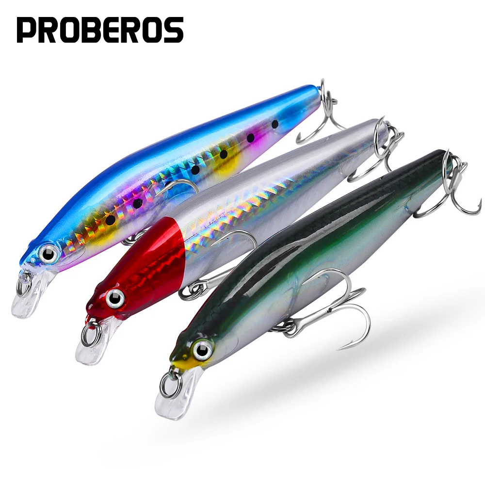 

PROBEROS 1PC Slow Sinking Minnow Fishing Lure 19g Wobbler Crankbaits Isca Artificial Hard Bait Carp Fishing Lures Pesca Tackle