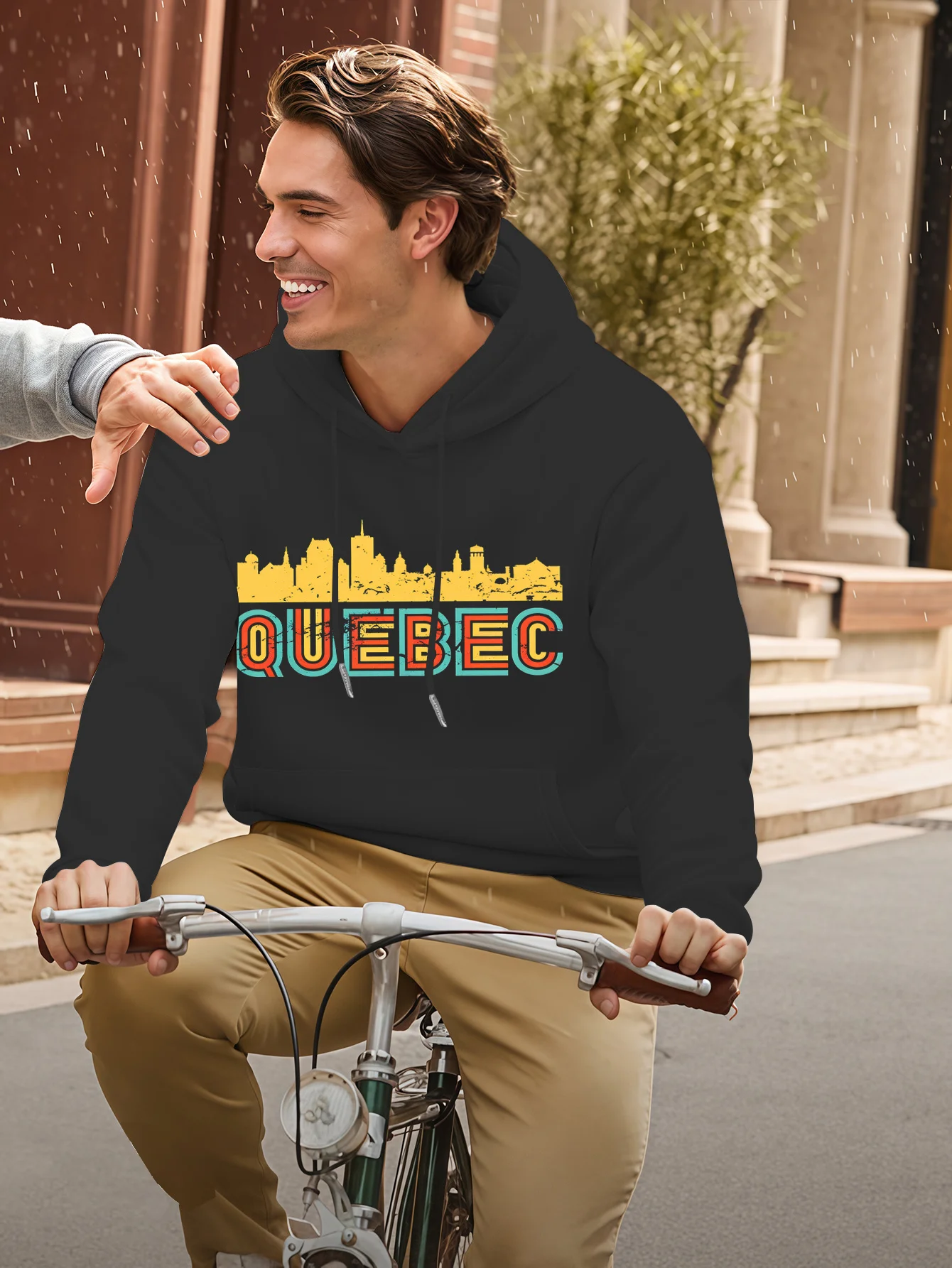 كندا كيبيك طباعة موضة الرجال النساء مقنعين البلوز الخريف الشتاء اليومية في الهواء الطلق عطلة اللياقة البدنية ملابس رياضية فضفاضة دافئة غير رسمية #3