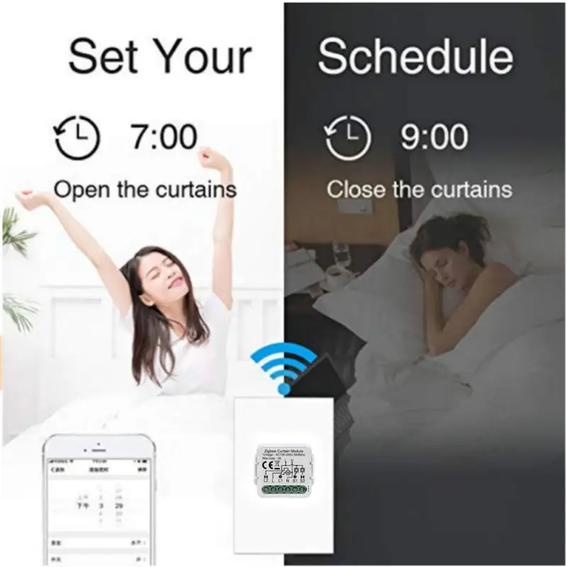 Tuya ZigBee Smart Curtain Switch Module 1/2CH Breaker For Blinds And Roller Blinds Smart Home Automation Via Alexa Google Home