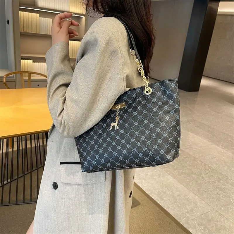 حقيبة حمل نسائية متفوقة بطباعة ريترو، حقيبة يد عصرية، حقيبة سفر عالية السعة، حقيبة لاب توب، محفظة للسيدات، هدية مثالية