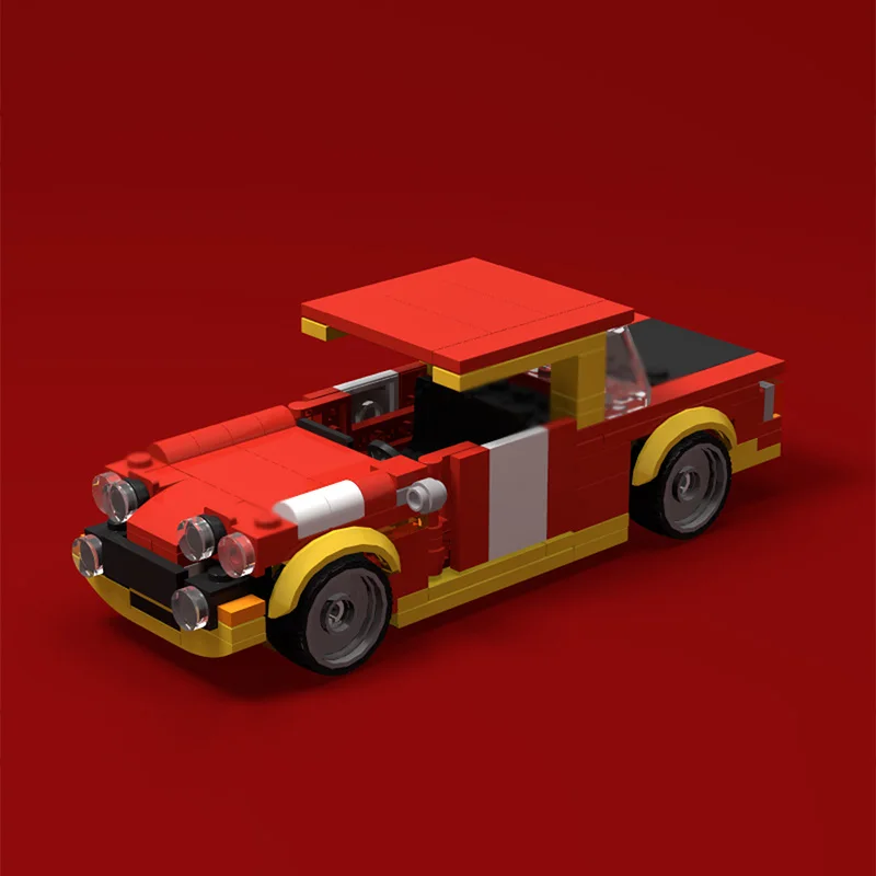 Speed Racing Car Model MOC Building Bricks Retro 124 Abarth Rally Modular Technology Children Holiday Gifts Assemble Toys Suit