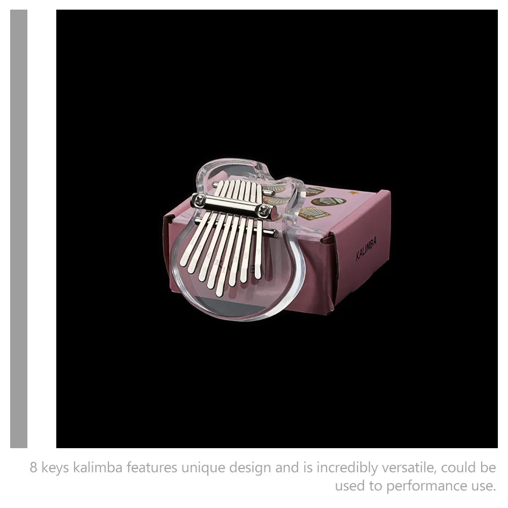 8 Keys Acrylic Kalimba Finger Piano for Beginners Adults Lightweight Portable Thumb Piano Mini Design Comfortable Play